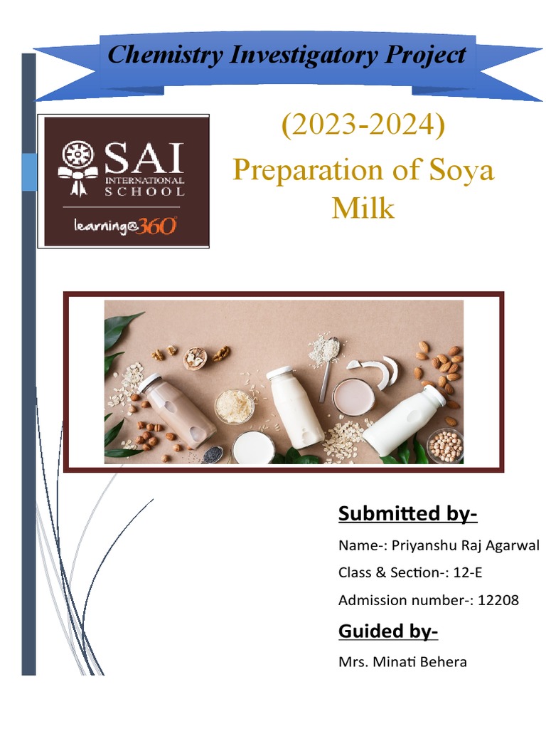 Priyanshu Chem PDF Milk Soy Milk