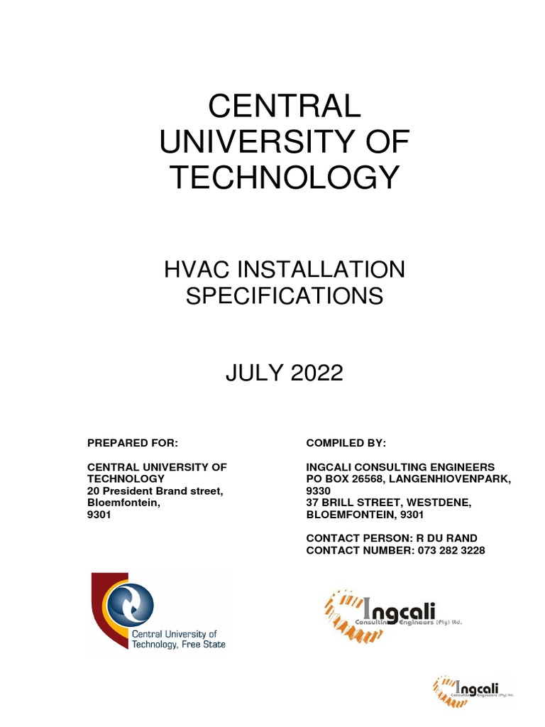 Annexure C3-C-HVAC Spec | PDF | Duct (Flow) | Specification (Technical ...