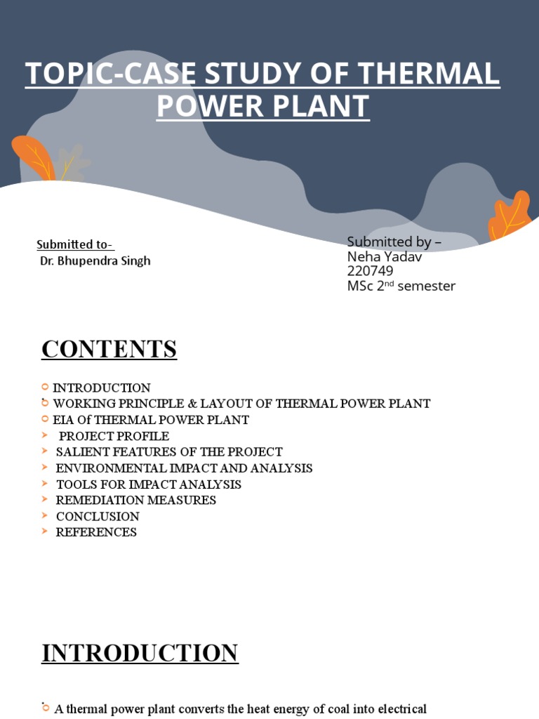 EIA Analysis of Megha Thermal Power Plant | PDF | Power Station ...
