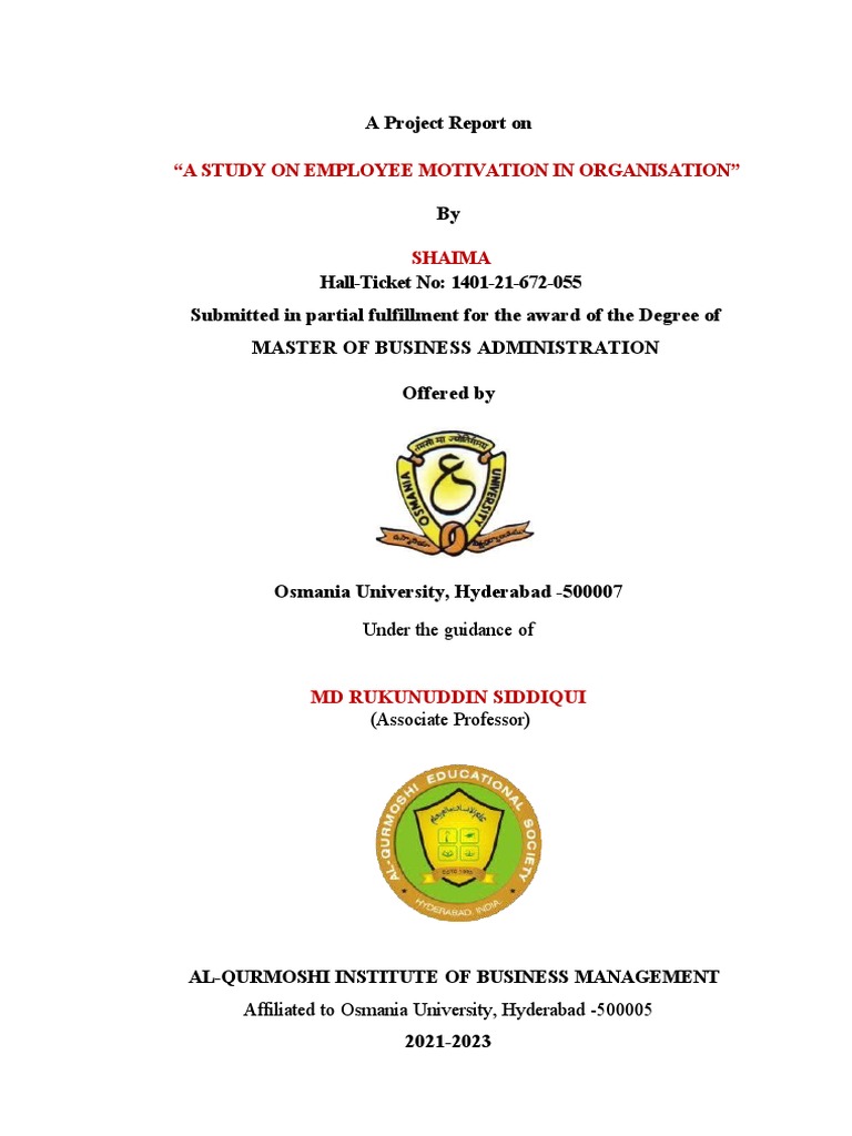 Study on Employee Motivation Factors | PDF | Motivation | Motivational