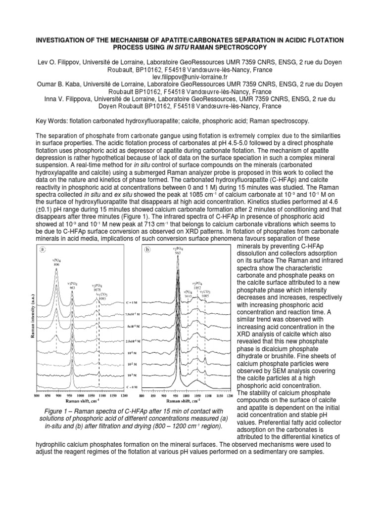 Colloq - Investigation of The Mechanism of Apatite-Carbonates ...