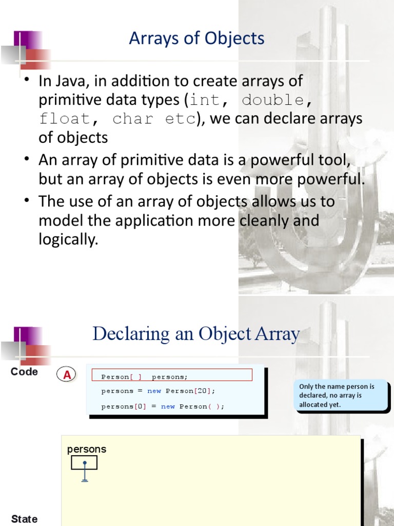 Week 4 - Array of Object | PDF | Computer Program | Programming