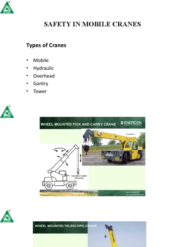 Mobile Crane Safety Guidelines | PDF | Crane (Machine) | Elevator