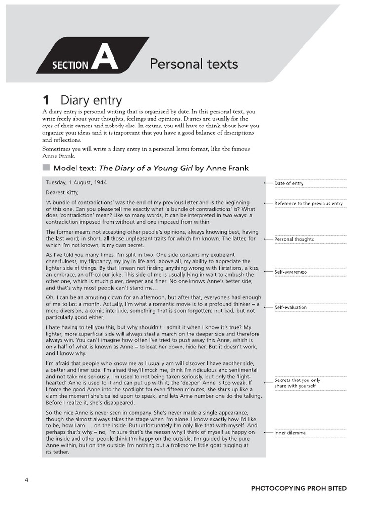 Diary Entry PDF