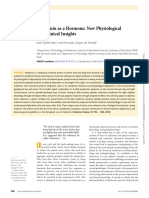 Estudo: Melatonina Como Um Hormônio