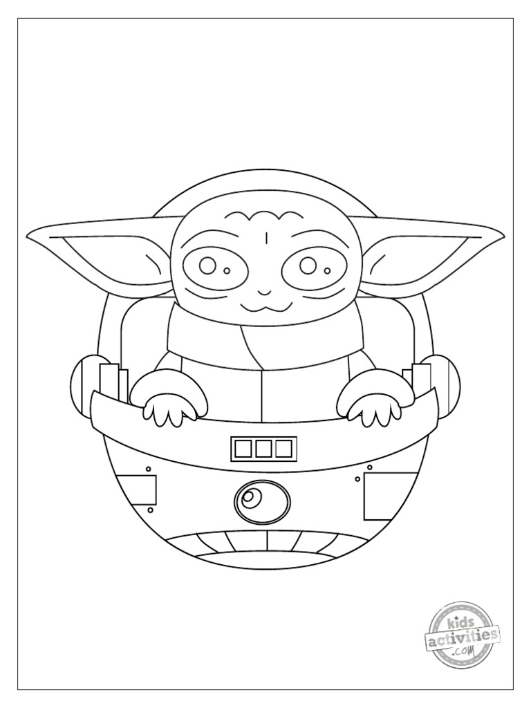 Cutest Baby Yoda Coloring Page | PDF