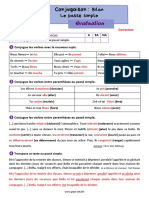 Pecm2 Evaluation Correction CM2 Le Passé Simple Bilan