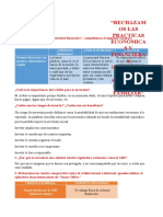 Rechazamos Las Practicas Económicas y Financieras Informales Que Afectan La Economía Familiar