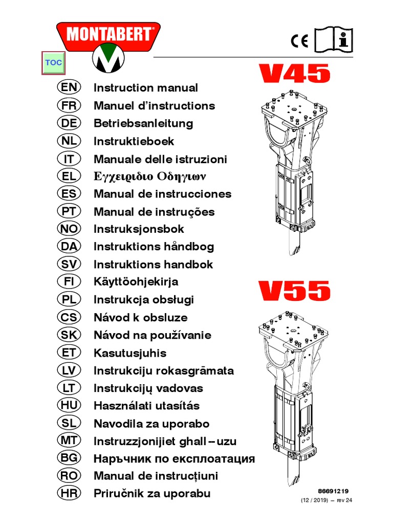 Montabert V45-V55 Instruction Manual | PDF | Physical Sciences ...
