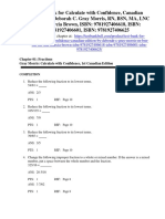 Test Bank For Calculate With Confidence Canadian Edition by Deborah C Gray Morris RN BSN Ma LNC and Marcia Brown Isbn 9781927406618 Isbn 9781927406601 Isbn 9781927406625