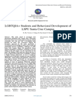 LGBTQIA+ Students and Behavioral Development of LSPU Santa Cruz Campus