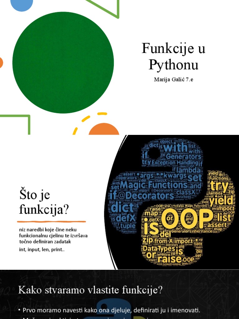 Funkcije U Pythonu | PDF