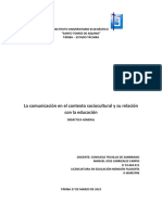 ENSAYO CRÍTICO La Comunicación en El Contexto Sociocultural y Su Relación Con La Educación