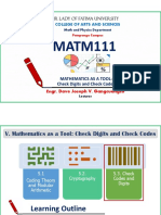 Matm Check Codes and Digit