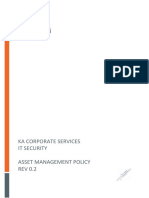 KA Corporate IT Services - Asset Management Policy