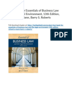 Test Bank For Essentials of Business Law and The Legal Environment 13th Edition Richard A Mann Barry S Roberts