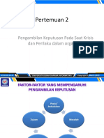 Pertemuan 2: Pengambilan Keputusan Pada Saat Krisis Dan Perilaku Dalam Organisasi