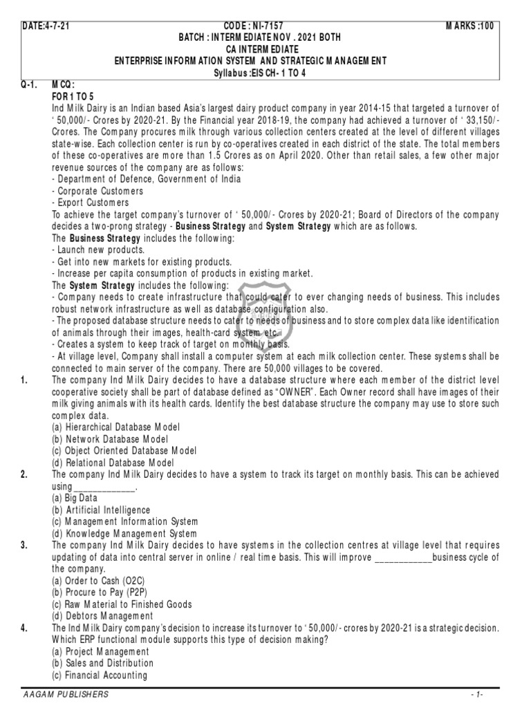 Eis Exam Paper | PDF