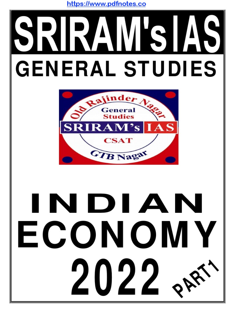 Sriram IAS Economy 2022 Part 1 (WWW Pdfnotes co) PDF