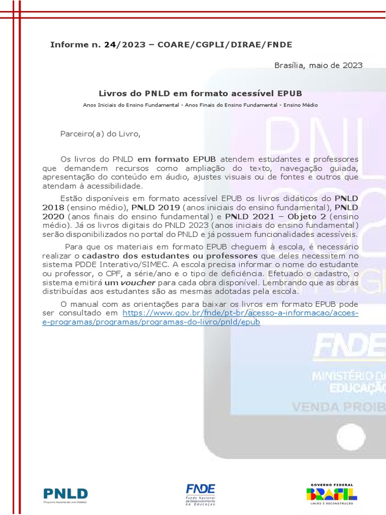 Livros Acessíveis do PNLD 2023 | PDF | Artes Linguísticas e Disciplina ...