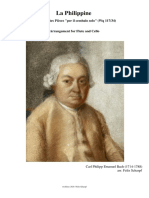 Bach Carl Philipp Emanuel - La Philippine WQ 11734 Arr. For Flute and Cello