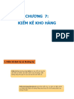 CHƯƠNG 7 KIỂM KÊ KHO HÀNG