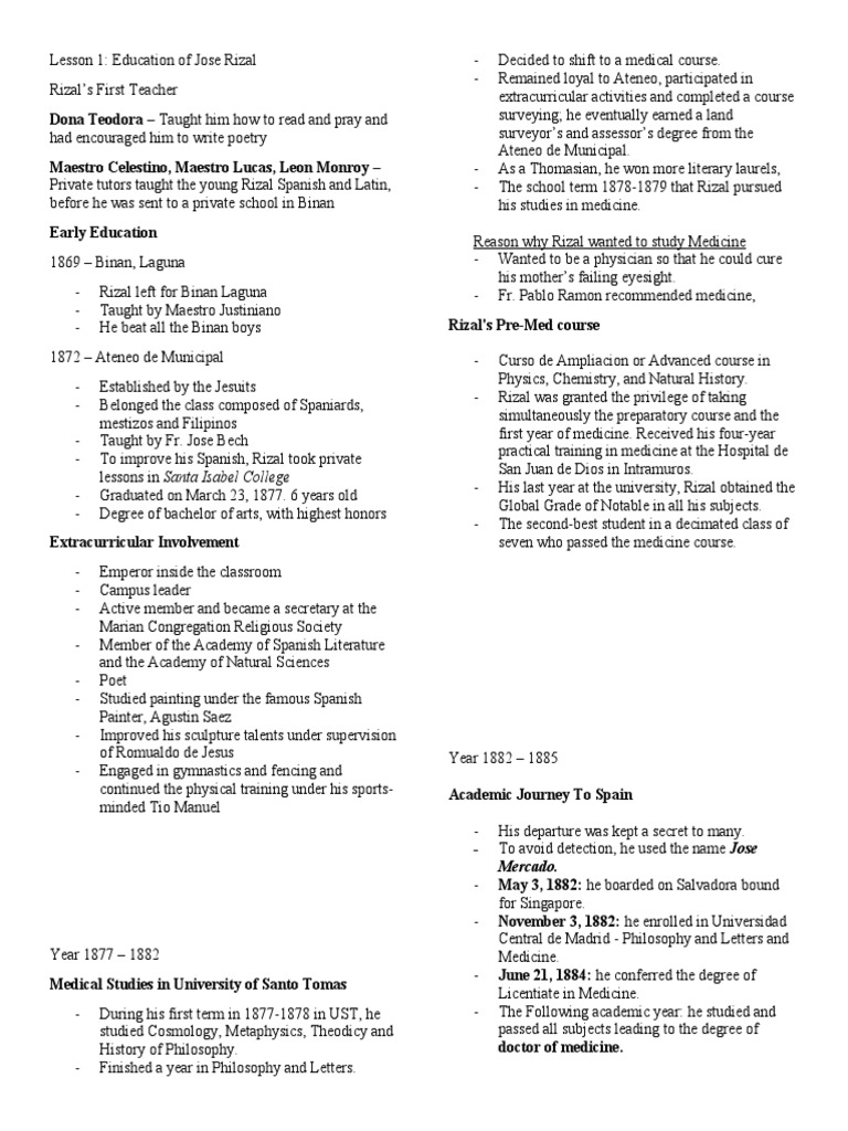 Rizal Midterm | PDF