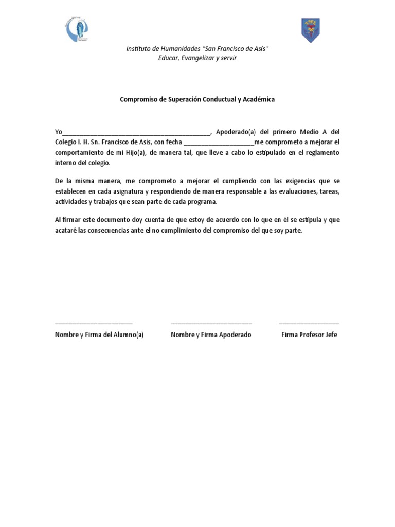 Documento de Compromiso | PDF