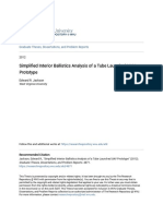 Simplified Interior Ballistics Analysis of A Tube Launched UAV PR