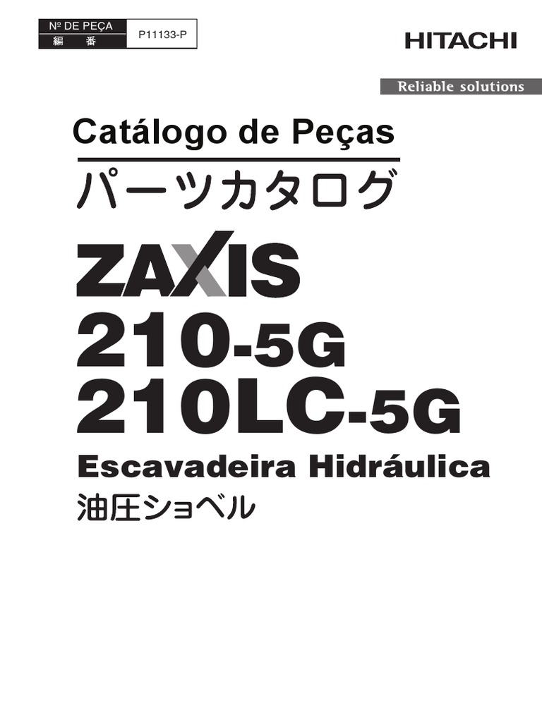 ZX210LC Catálogo de Peças - P11133-P - Cop | PDF | Motores | Placa