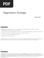 Negotiation Strategy - Update