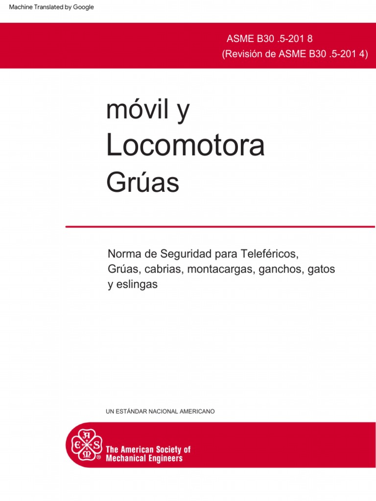 Trad asme b30 5 2018 mobile and locomotive cranes pdf gr a m quina