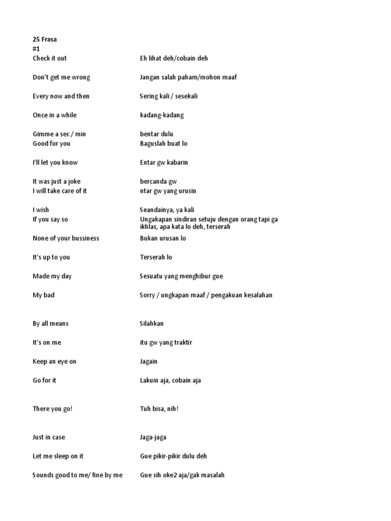 25 Frasa | PDF