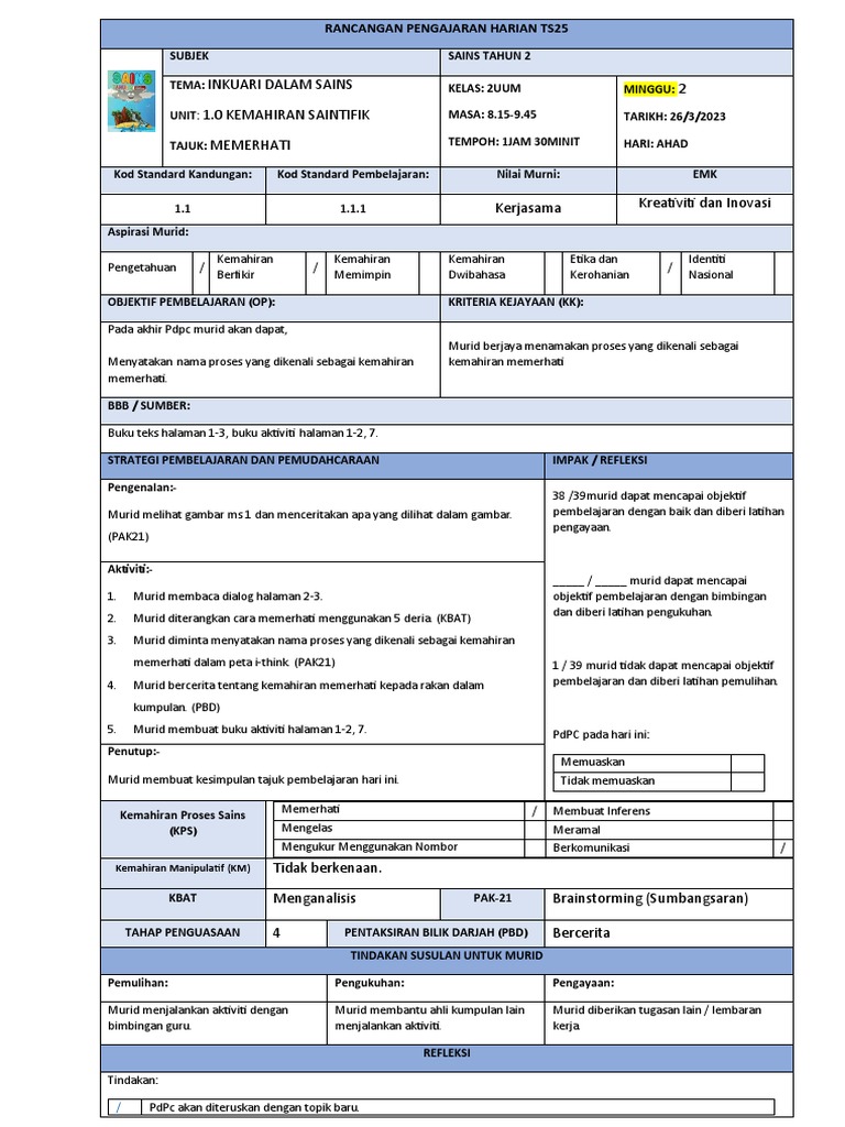 RPH Minggu 2 | PDF