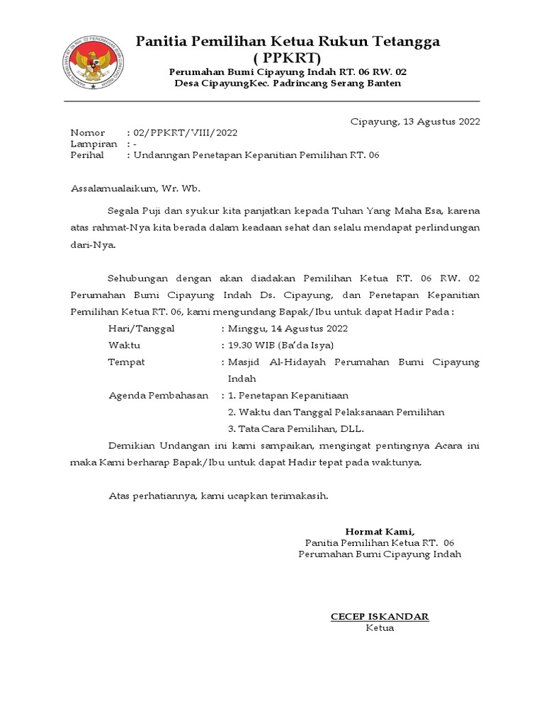 Undangan Rapat-1 | PDF