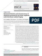 Mechanical Behavior and Microstructures of Aluminu