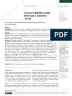 Sex-Related Differences in Frailty Factors in Older Persons With Type 2 Diabetes: A Cross-Sectional Study