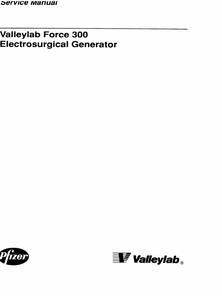 Valleylab Force 300 Electrosurgical Generator Service Manual PDF
