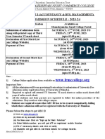 Admission Schedule - LRMC