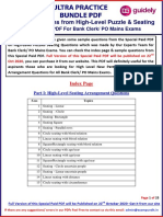 Special Paid Bundle PDF High Level Puzzles Seating Questions