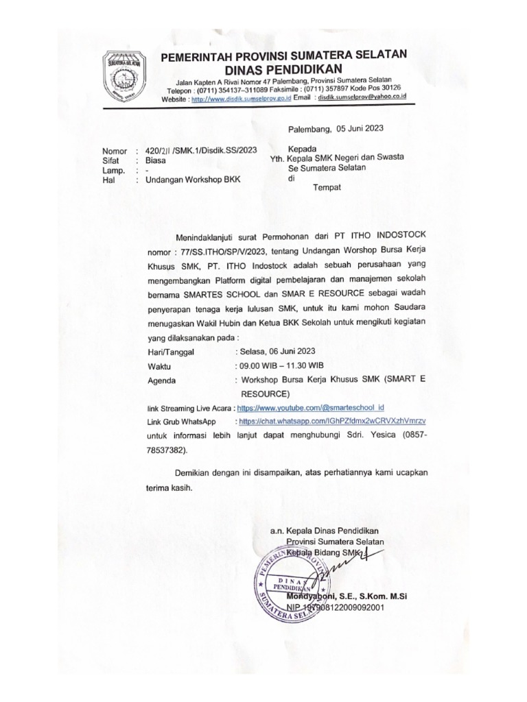 Undangan BKK | PDF