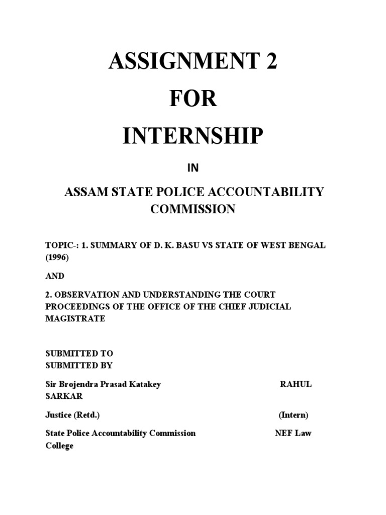 Assignment 2 | PDF | Arrest | Detention (Imprisonment)