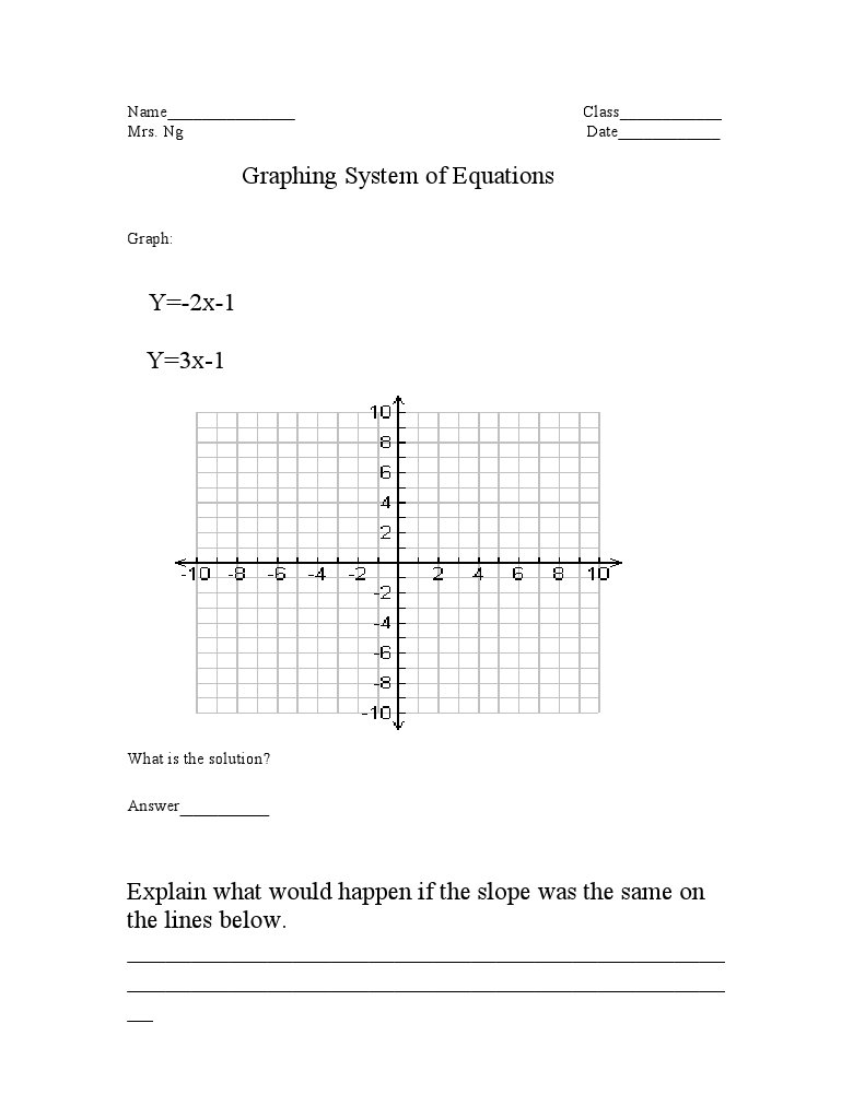 Graphing System of Equations PDF