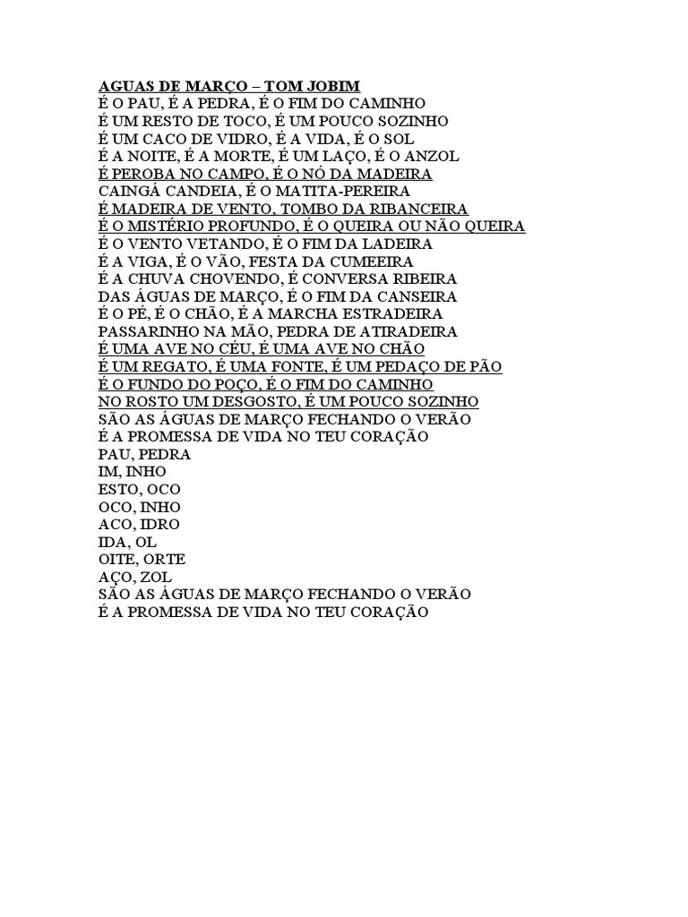 Aguas de Marco Letra PDF
