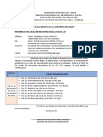 Informe de Reforzamiento A Los Alumnos de 5to de Secundaria Profesor Cesar