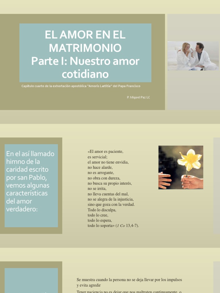 EL AMOR EN EL MATRIMONIO Un Amor Cotidiano - 2febrero2017 | PDF | Amor ...
