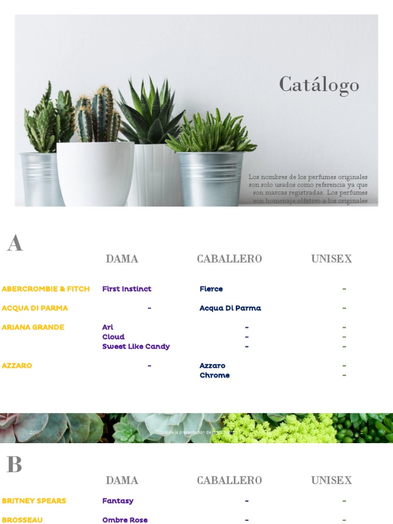 Catalogo Perfume Pdf Perfume Perfumery