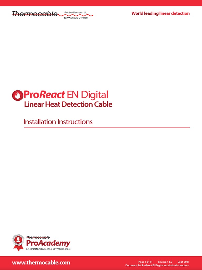 ProReact en Digital LHD Cable Installation Manual PDF