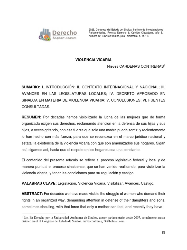 Violencia Vicaria | PDF