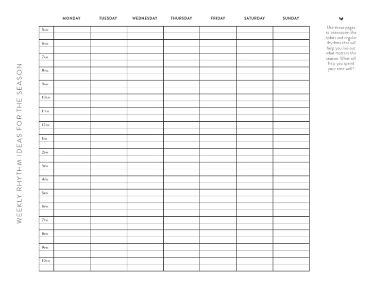 SBS Ideal Weekly Rhythms 8 5x11 0b7b31f8 66cd 47c4 8ff8 9a4de2cae17d | PDF